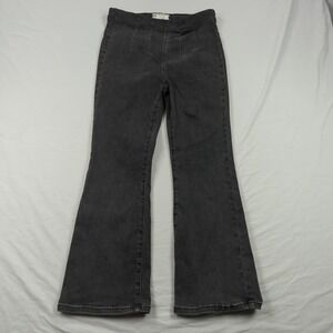 Free People Jeans Womens 27 Black Boot Cut Stretch Crop Western Cowgirl Preppy